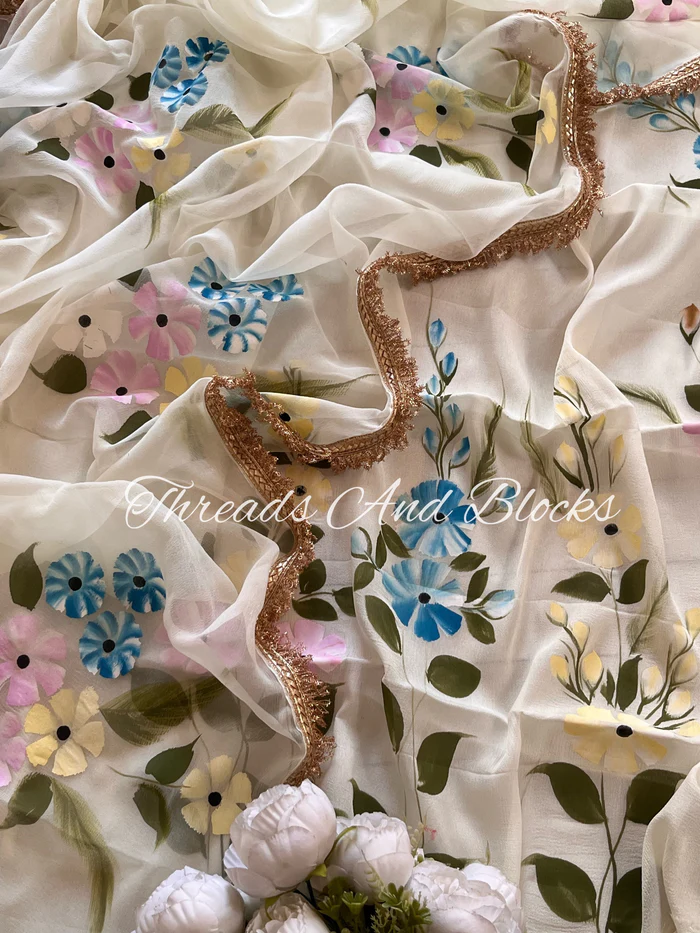 Floral Fantasy Hand Painted Suit